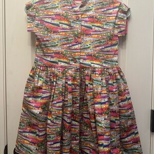 Bijou Sauvage Clothier Pleated Tiered Dress